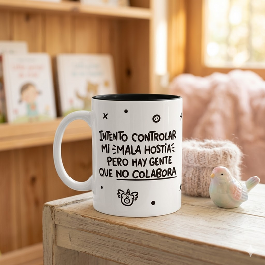 Taza "Mala Hostia" con Unicornio – 350ml Personalizable 🦄
