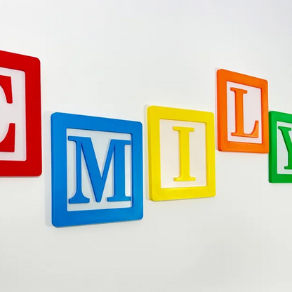 Letrero de Juguete con Nombre Personalizado – Letras 3D Pared