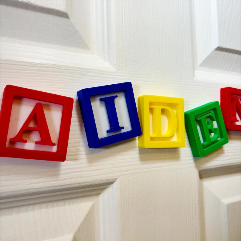 Letrero de Juguete con Nombre Personalizado – Letras 3D Pared