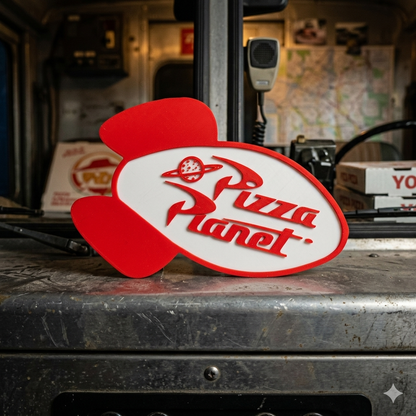 Letrero 3D Pizza Planet – Cartel Decorativo de Colección 🚀