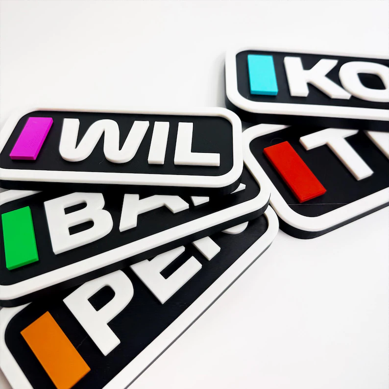 Letrero F1 Personalizado – Nombre Estilo Fórmula 1 🏎️🏁