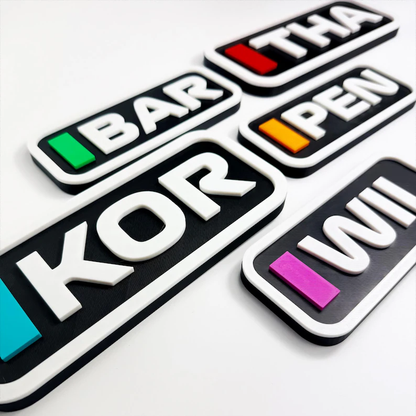 Letrero F1 Personalizado – Nombre Estilo Fórmula 1 🏎️🏁