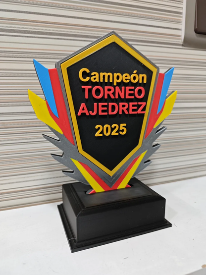 Trofeo colores 3D personalizable