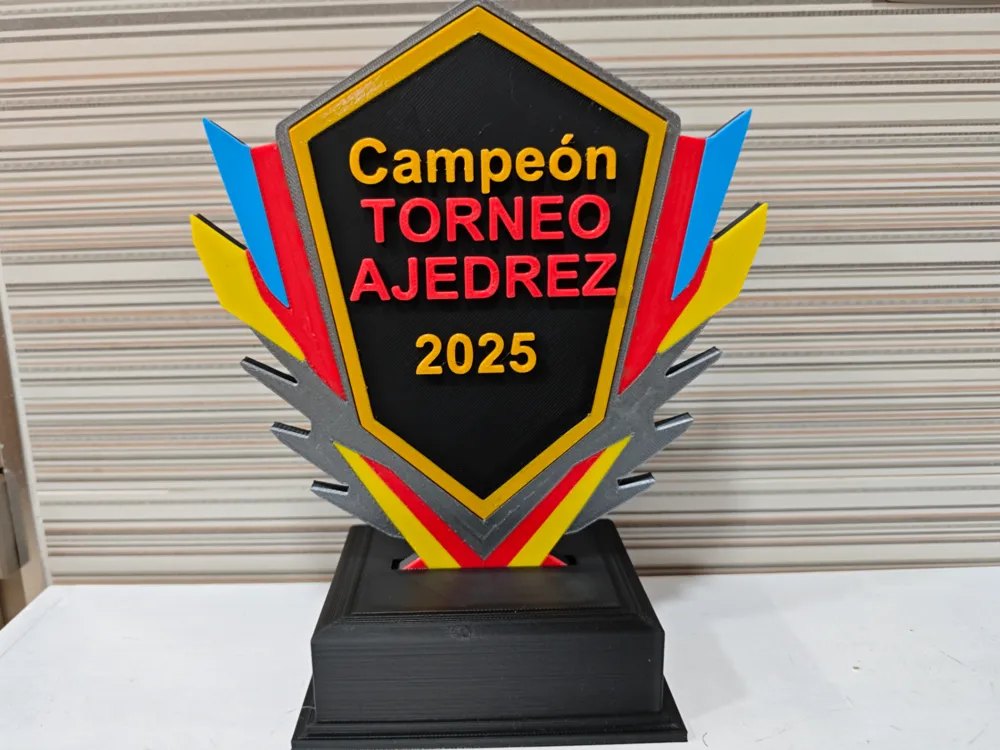 Trofeo colores 3D personalizable