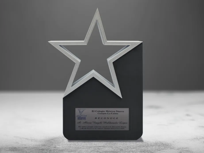 Trofeo estrella con color personalizable