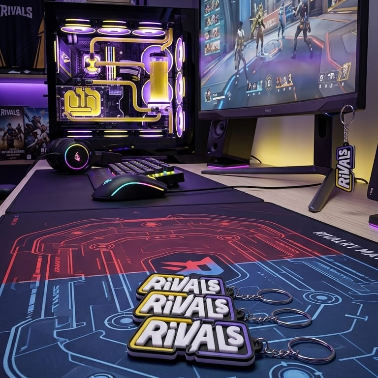 Llavero 3D Rivals - Logo Videojuego Gamer