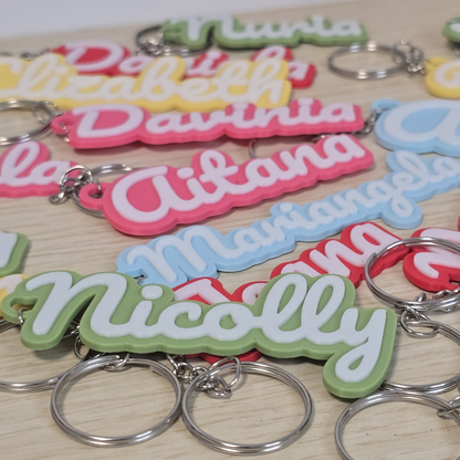 Llavero Personalizado con Nombre 3D | Regalo Único Estilo Moderno
