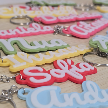 Llavero Personalizado con Nombre 3D | Regalo Único Estilo Moderno