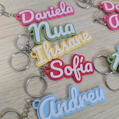 Llavero Personalizado con Nombre 3D | Regalo Único Estilo Moderno