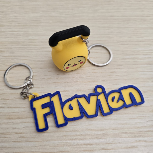 Llavero con Nombre Personalizado Estilo Pokémon