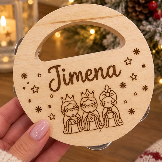 Pandereta Infantil de Madera Personalizada