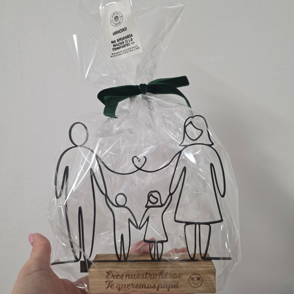 Figura Familia Impresa en 3D "Nuestro Héroe" - Regalo Único Papá