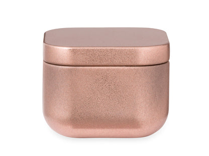 Vela aromática de vainilla en lata · Rosa