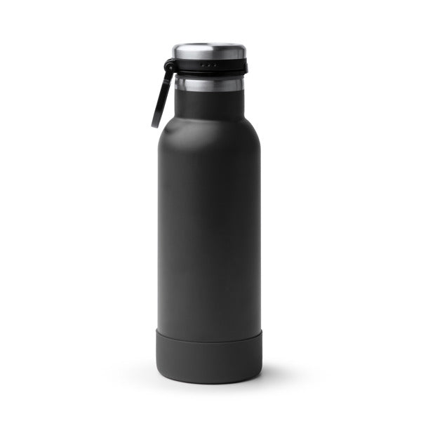 Botella térmica 480 ml con base antideslizante · Negro