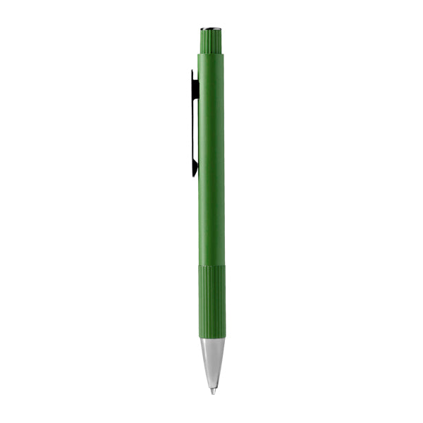 Bolígrafo de aluminio reciclado mate con agarre biselado · Verde Oscuro