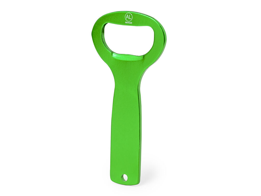 Abridor de aluminio reciclado para grabar · Verde