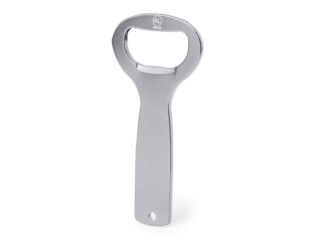 Abridor de aluminio reciclado para grabar · Plateado