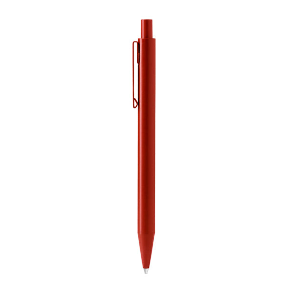 Bolígrafo de aluminio mate tacto suave · Rojo