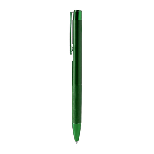 Bolígrafo de aluminio mate con detalles cromados · Verde Helecho
