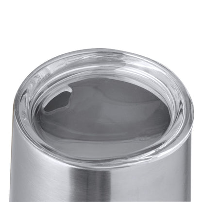 Vaso térmico de acero reciclado con tapa transparente 340 ml · Claro