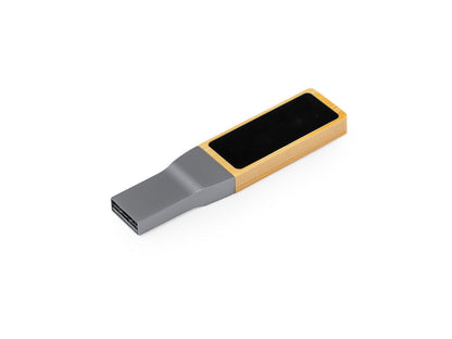 Memoria USB 16GB de bambú con logo iluminado