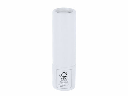 Bálsamo labial de cartón reciclado FSC · Blanco
