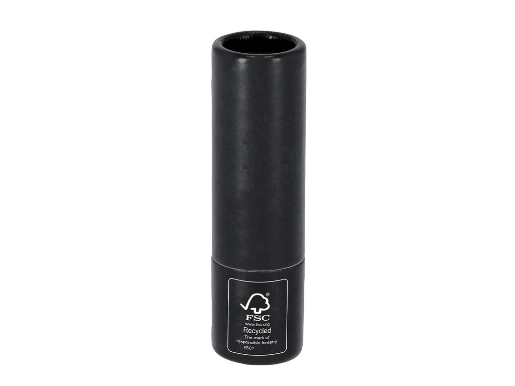 Bálsamo labial de cartón reciclado FSC · Negro