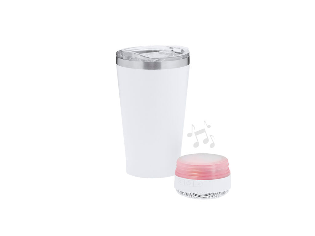 Vaso térmico con altavoz Bluetooth y LED 440 ml