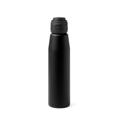 Botella de acero inoxidable 750 ml con botón · Negro