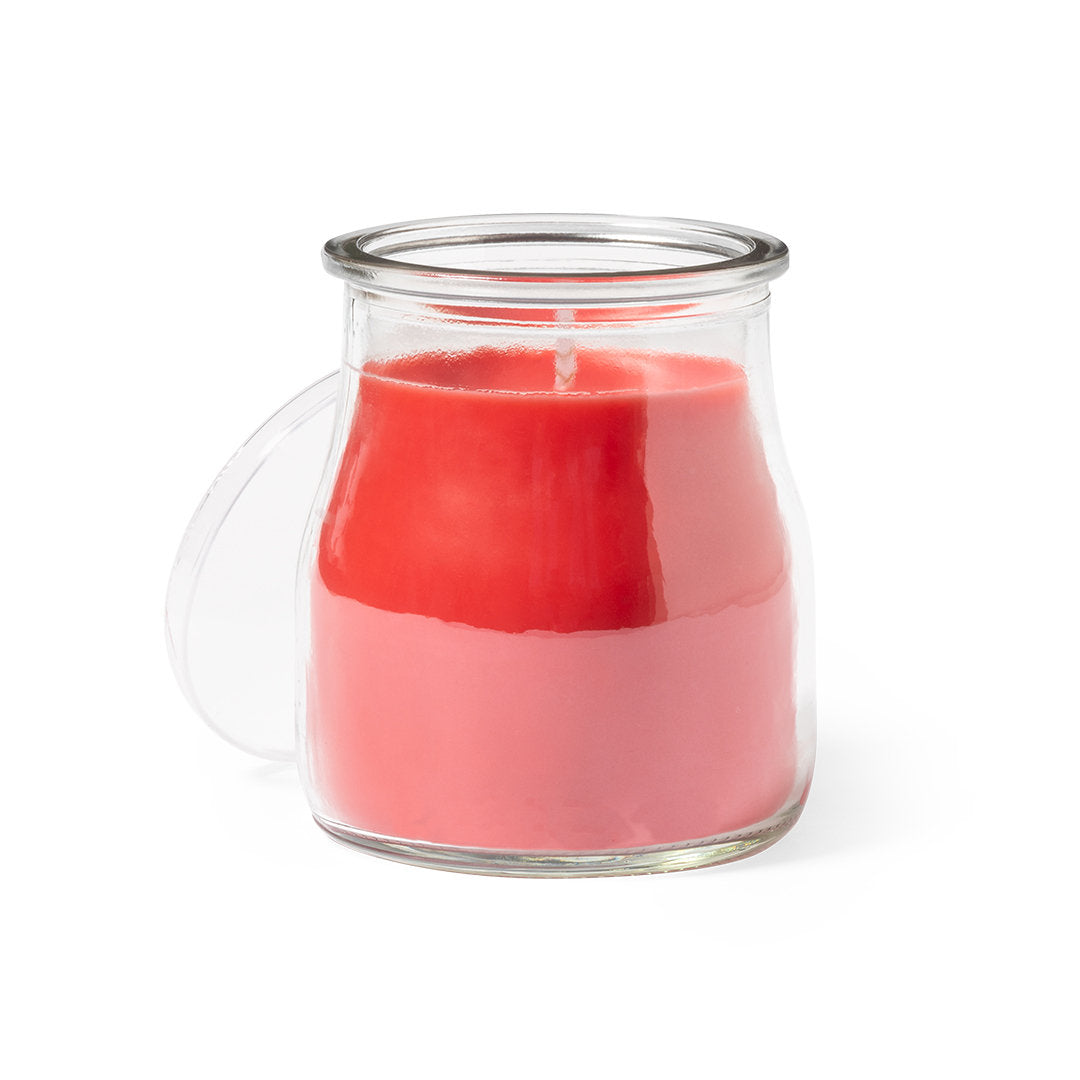 Vela aromática en tarro de cristal Made in Europe · Rojo