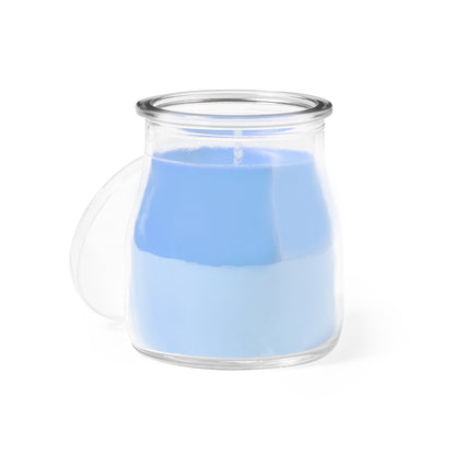 Vela aromática en tarro de cristal Made in Europe · Azul