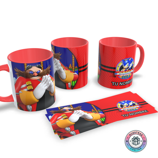 Taza Dr. Robotnik – Sonic the Hedgehog | Diseño personalizado con nombre