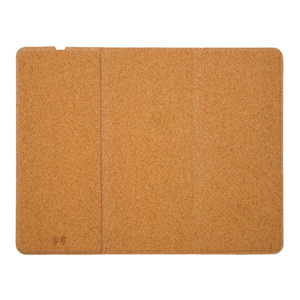 Alfombrilla de corcho con cargador inalámbrico · Crudo
