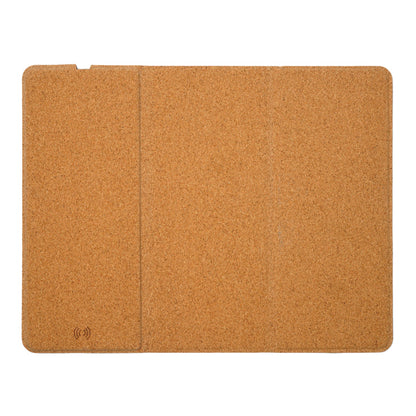 Alfombrilla de corcho con cargador inalámbrico · Crudo