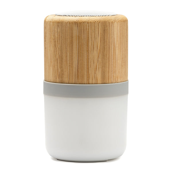 Altavoz Bluetooth de bambú con luz LED de colores · Bambu