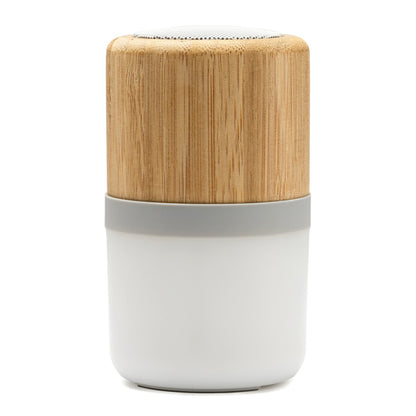 Altavoz Bluetooth de bambú con luz LED de colores · Bambu