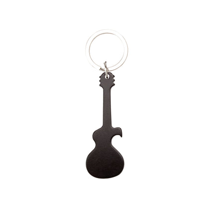 Llavero abridor guitarra de aluminio · Negro