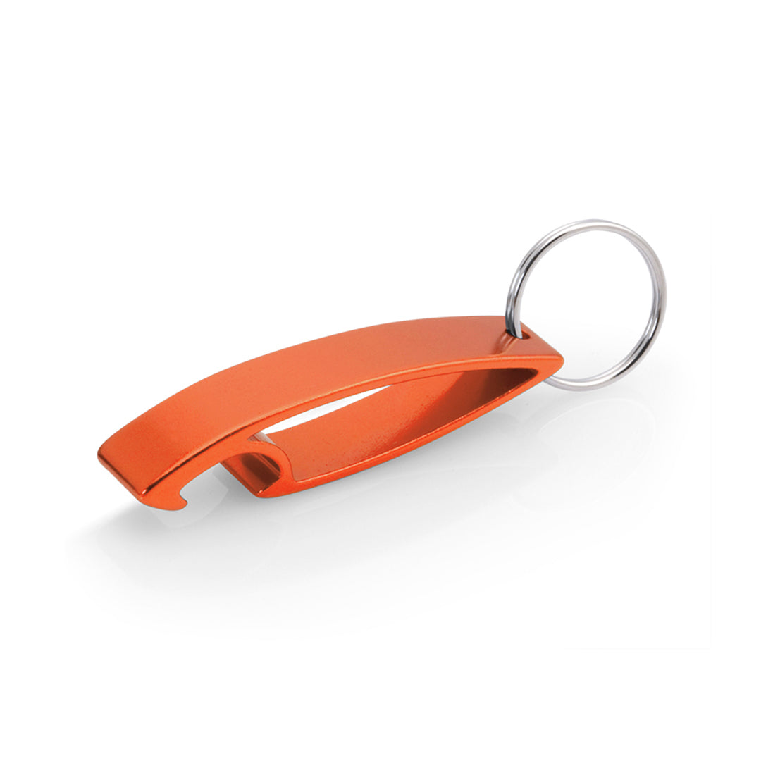 Llavero abridor de aluminio en colores · Naranja