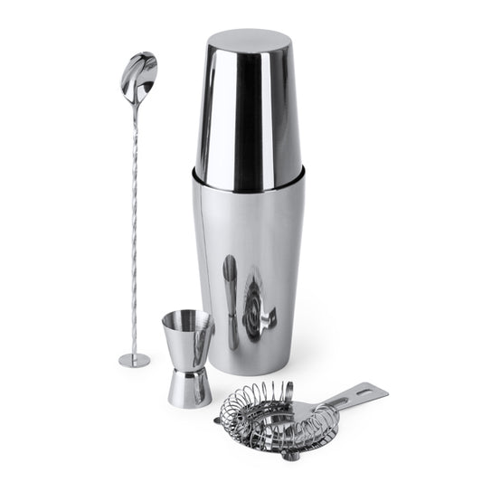 Set de cóctel de acero inoxidable con bolsa