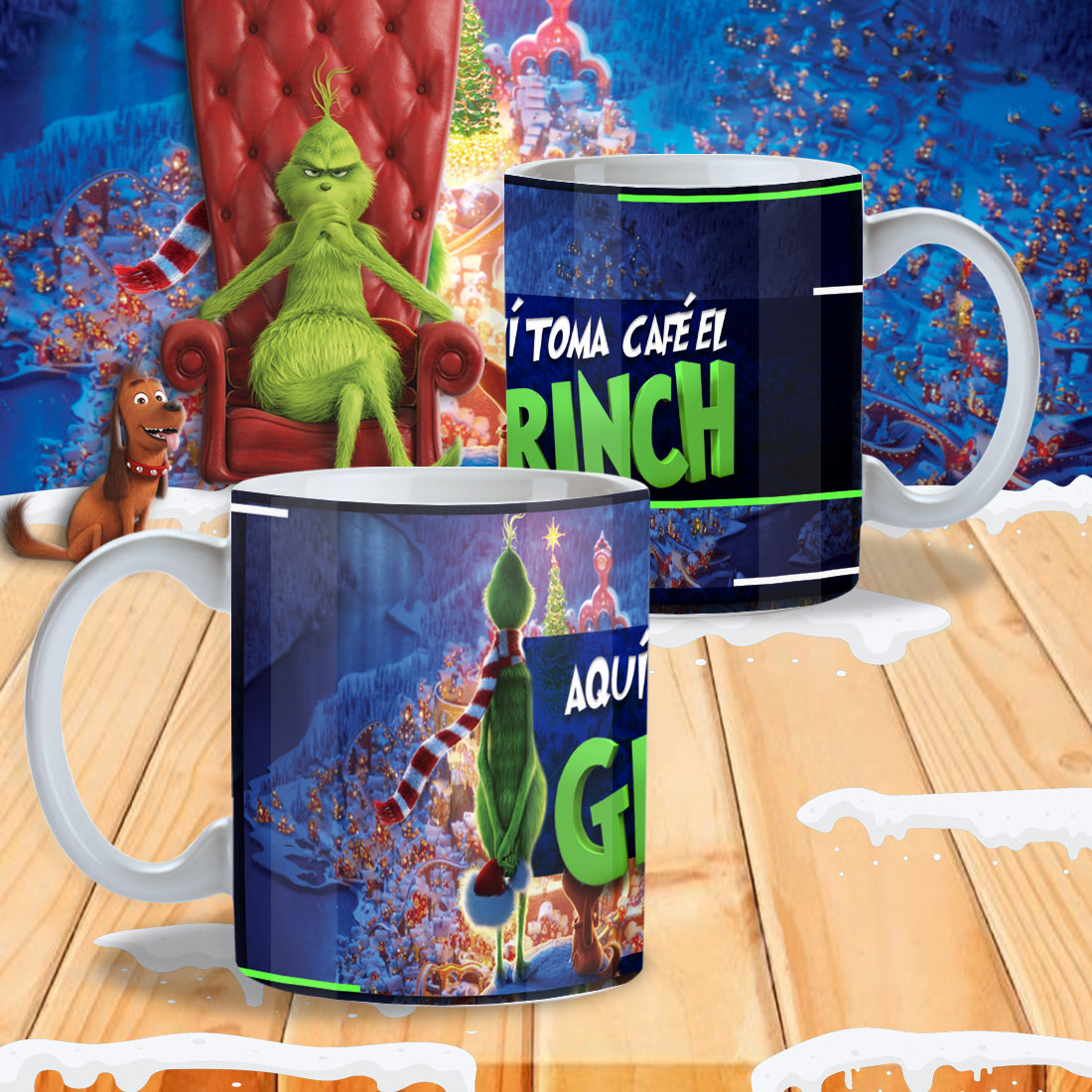 Taza Grinch Divertida Navidad - Regalo Original Anti Navidad - Diseño 3