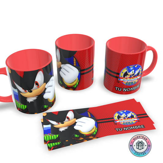 Taza personalizada de Shadow - Sonic the Hedgehog