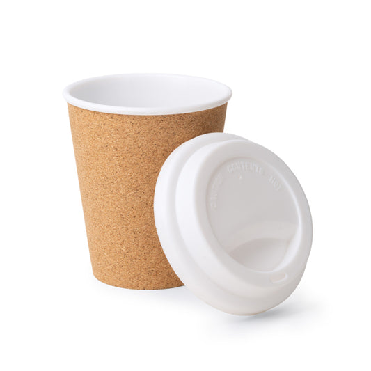 Vaso reutilizable de corcho 380 ml con tapa