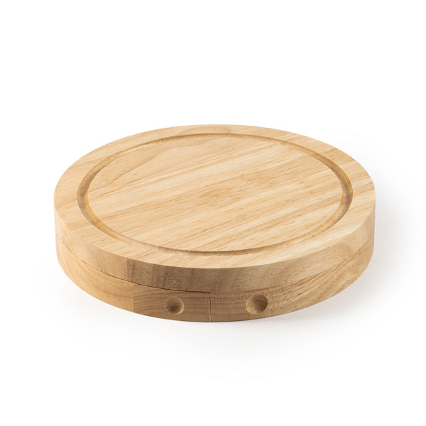 Set de quesos con tabla y estuche de madera · Crudo