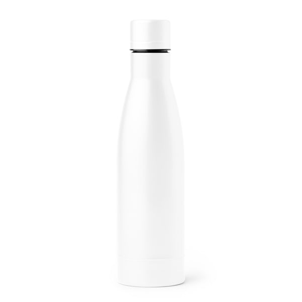 Botella térmica blanca 500 ml con aislamiento de cobre · Blanco