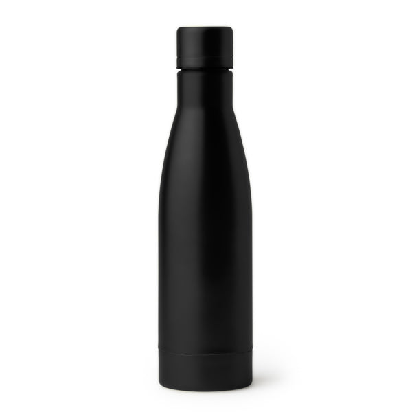Botella térmica blanca 500 ml con aislamiento de cobre · Negro