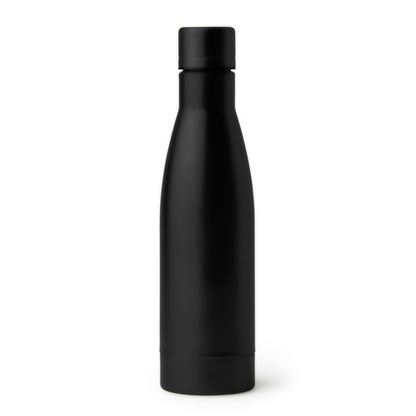 Botella térmica blanca 500 ml con aislamiento de cobre · Negro