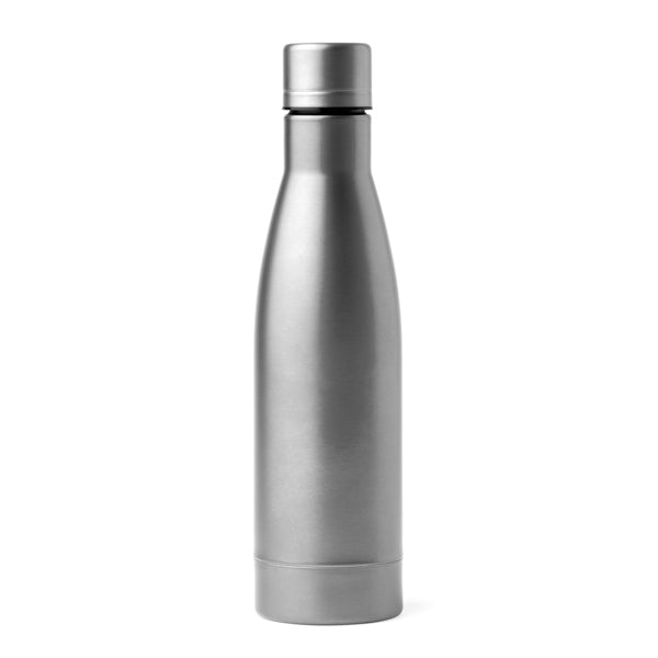 Botella térmica blanca 500 ml con aislamiento de cobre · Plata