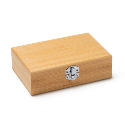 Set de vino en estuche de bambú acolchado · Crudo