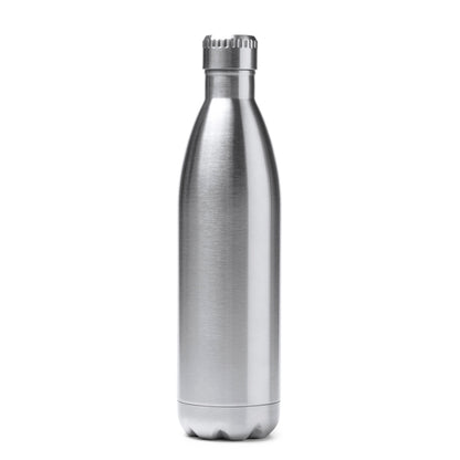 Botella de acero inoxidable 850 ml con acabado brillante · Plata