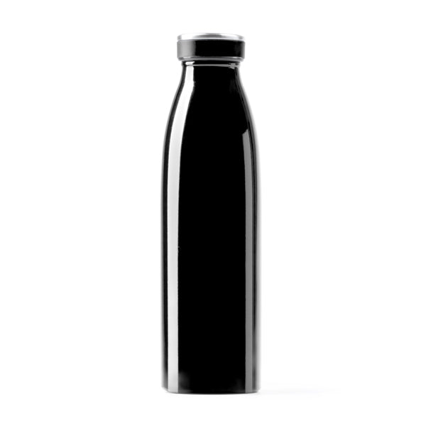 Botella térmica blanca de acero inoxidable 500 ml · Negro